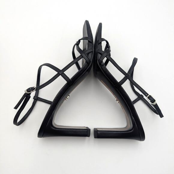 Sam Edelman Emmie Strappy Heel Sandals Women's Soft Black Size US8M EU39 - Picture 9 of 12